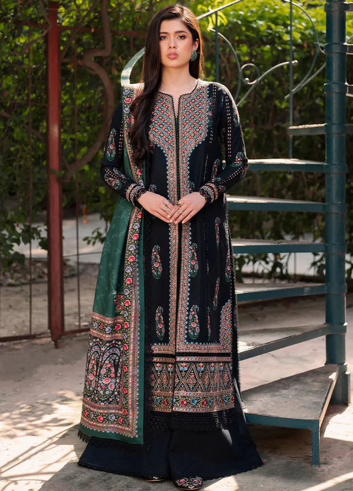 Diara By Bin Ilyas Embroidered Kotrai Suit Unstitched 3 Piece BI24DW 57-B - Winter Collection