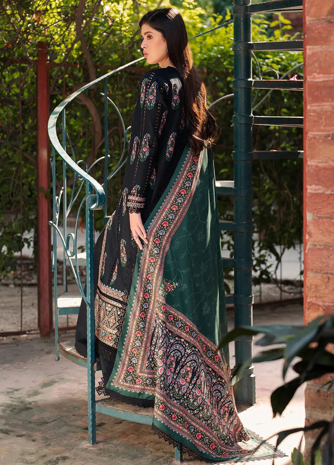 Diara By Bin Ilyas Embroidered Kotrai Suit Unstitched 3 Piece BI24DW 57-B - Winter Collection