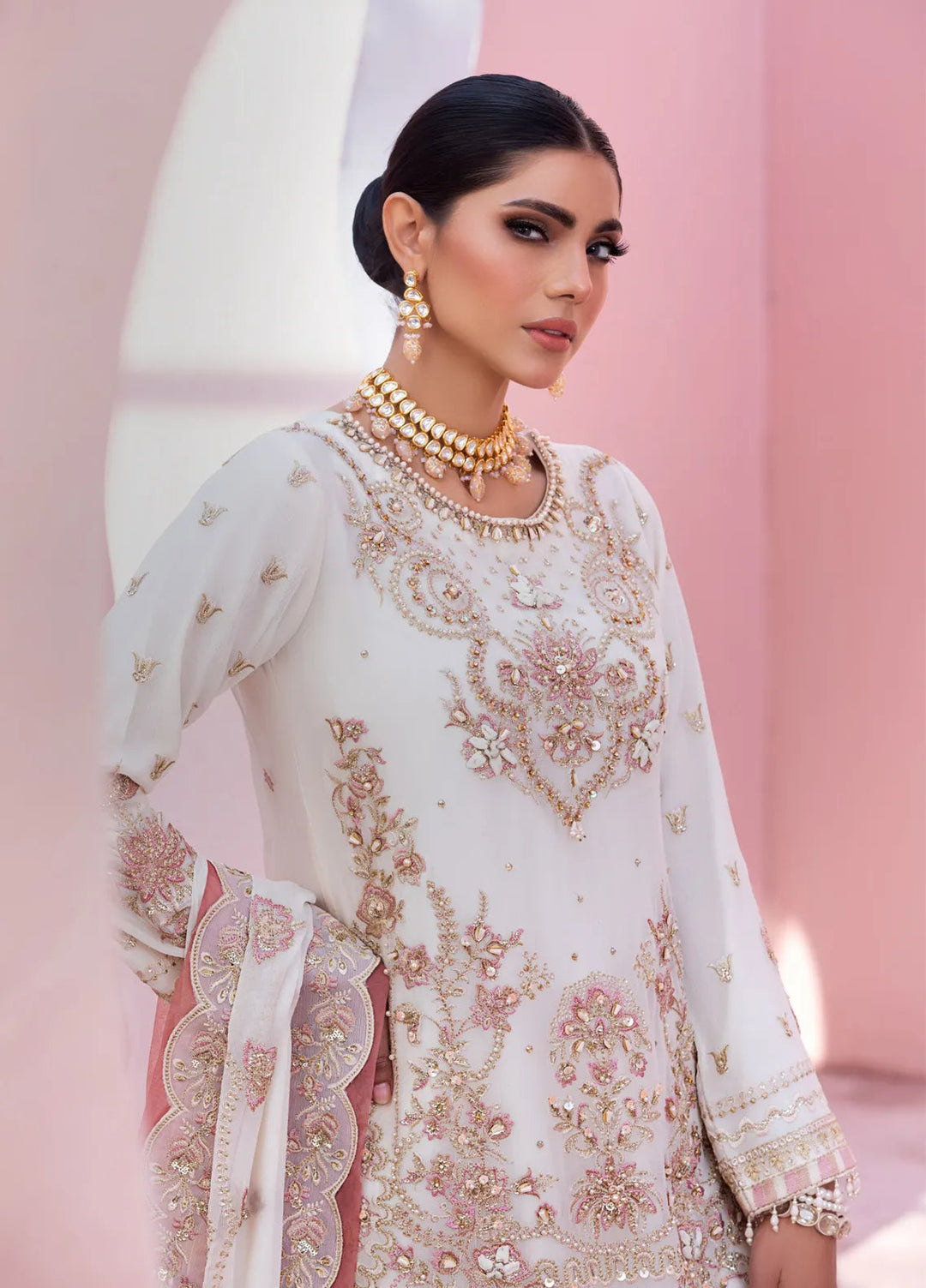 Diara Couture Pret Embroidered Chiffon 3 Piece Suit Hala Sf-05