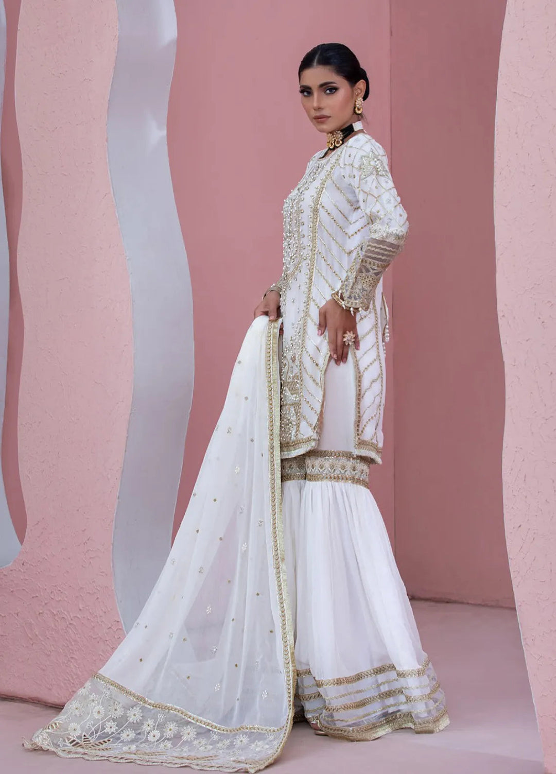Diara Couture Pret Embroidered Chiffon 3 Piece Suit Yashma Pssg-01-04