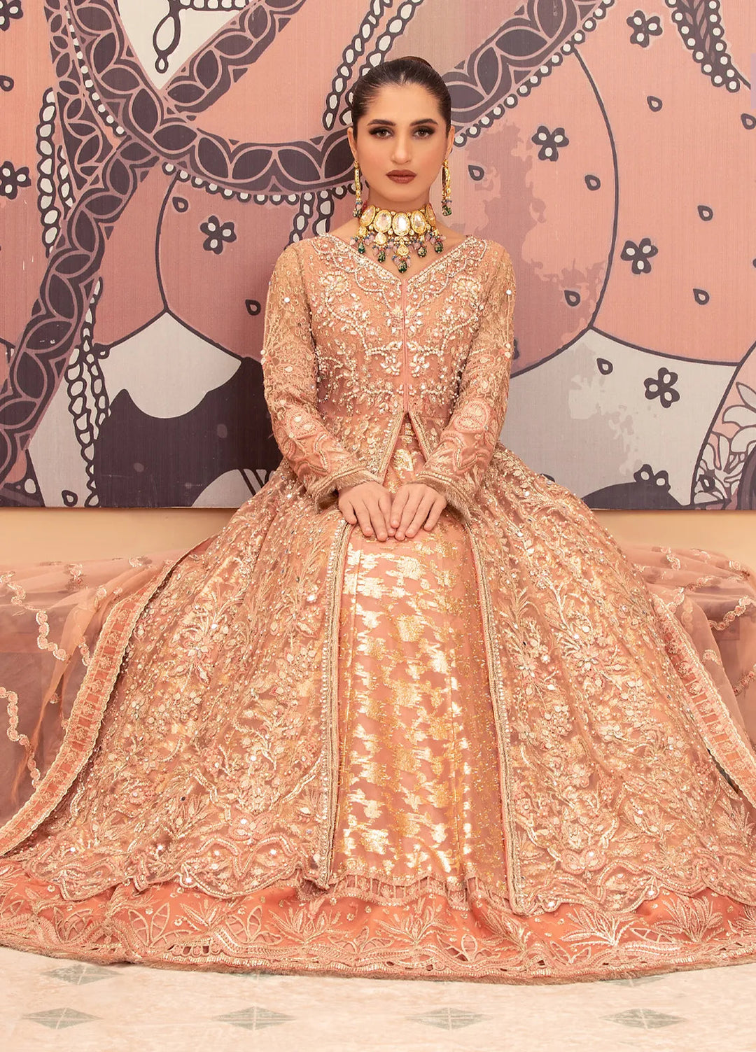 Diara Couture Pret Embroidered Net 3 Piece Suit Radiant Vows - Pnmt- 01-07