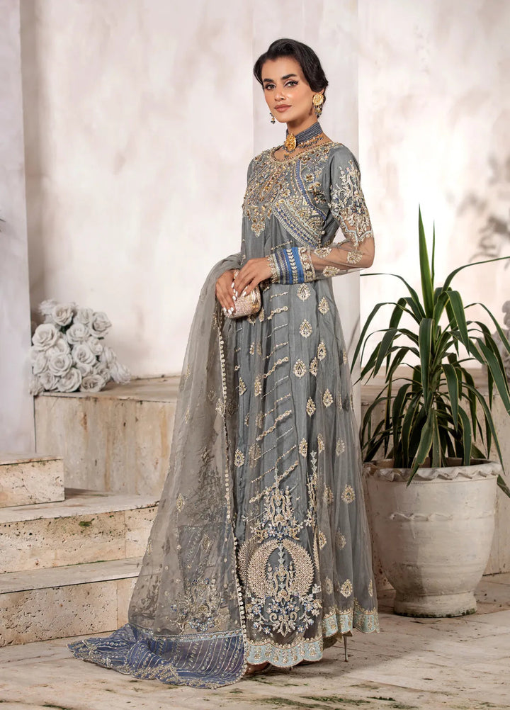 Diara Couture Pret Embroidered Net 3 Piece Suit Rutaab - Us-610
