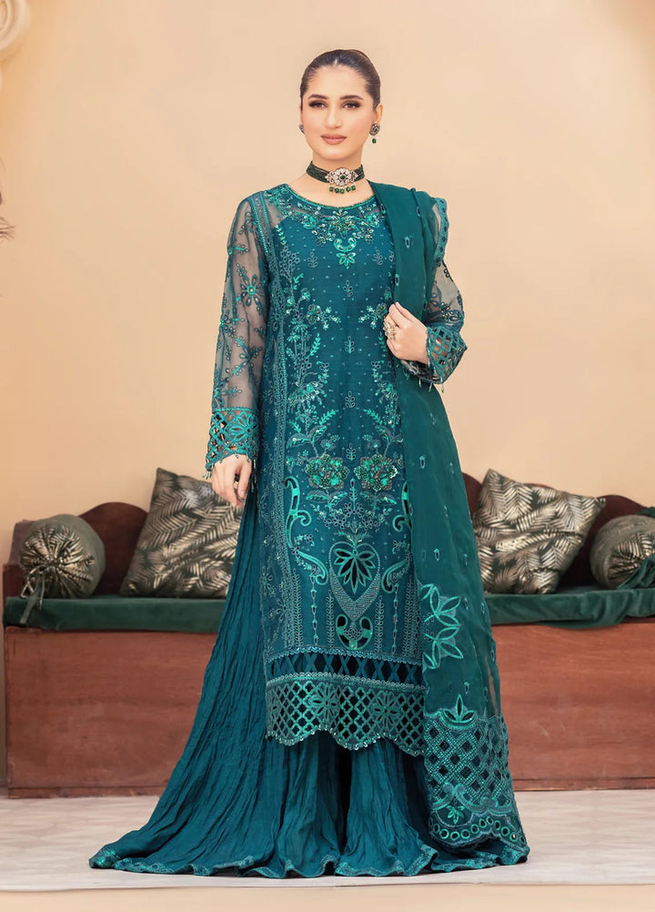 Diara Couture Pret Embroidered Organza 3 Piece Suit Falah - Post-01-01