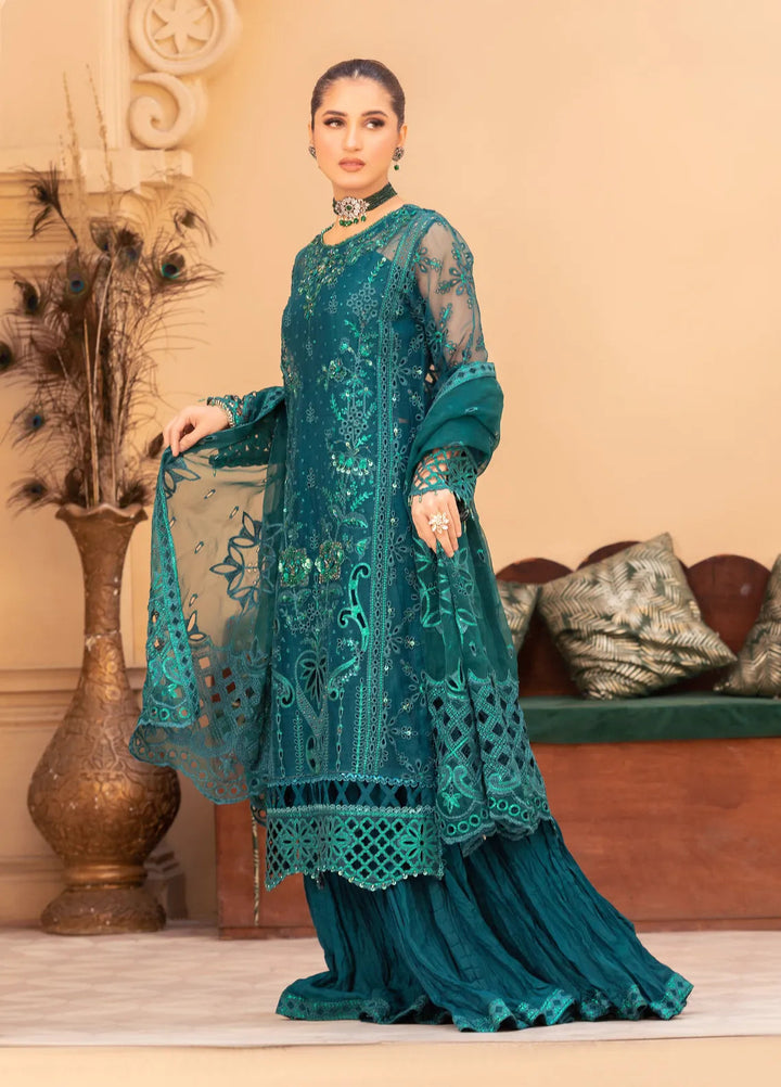 Diara Couture Pret Embroidered Organza 3 Piece Suit Falah - Post-01-01