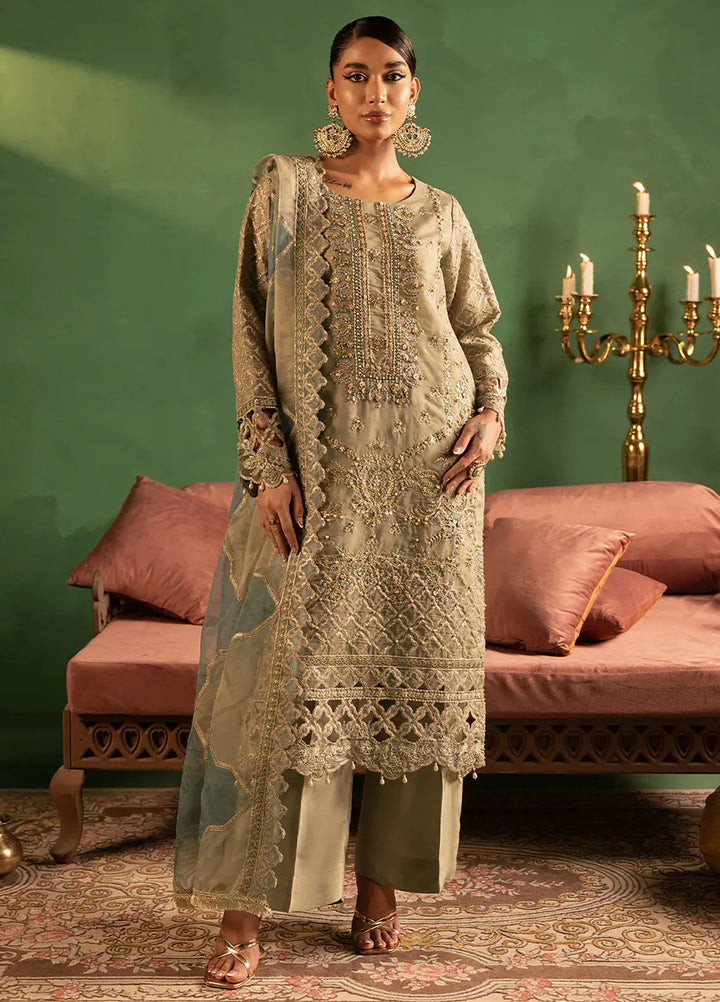 Diara Couture Pret Embroidered Organza 3 Piece Suit Roheen-US-644