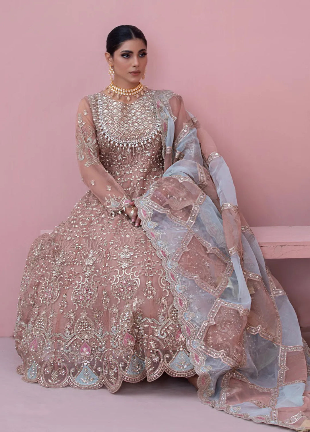 Diara Couture Pret Embroidered Organza 3 Piece Suit Shahbanu Df-13
