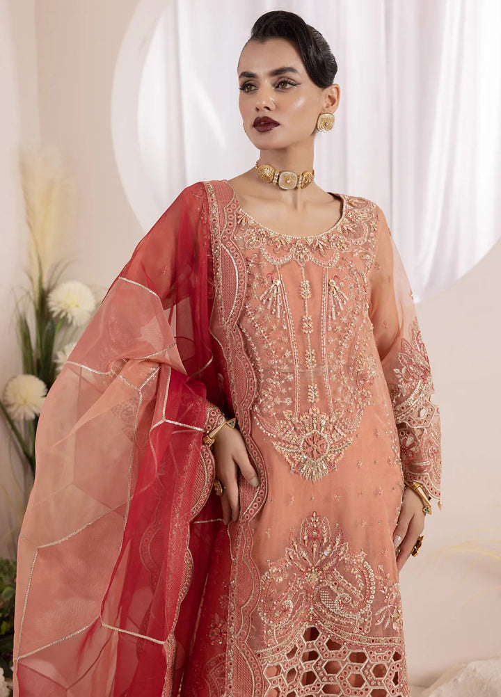 Diara Couture Pret Embroidered Organza 3 Piece Suit US-645 Nosheen