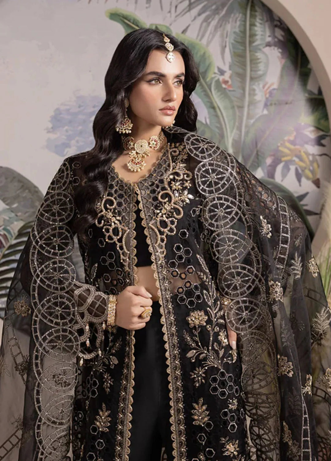 Diara Couture Pret Embroidered Organza 3 Piece Suit US-648 Rehani