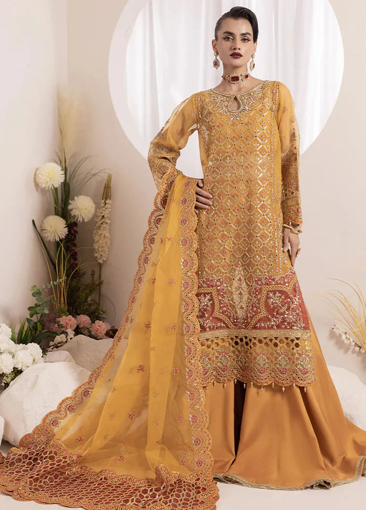 Diara Couture Pret Embroidered Organza 3 Piece Suit Zafia-US-646