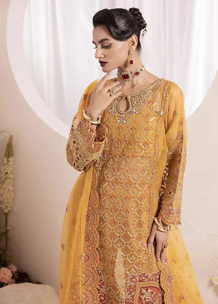 Diara Couture Pret Embroidered Organza 3 Piece Suit Zafia-US-646
