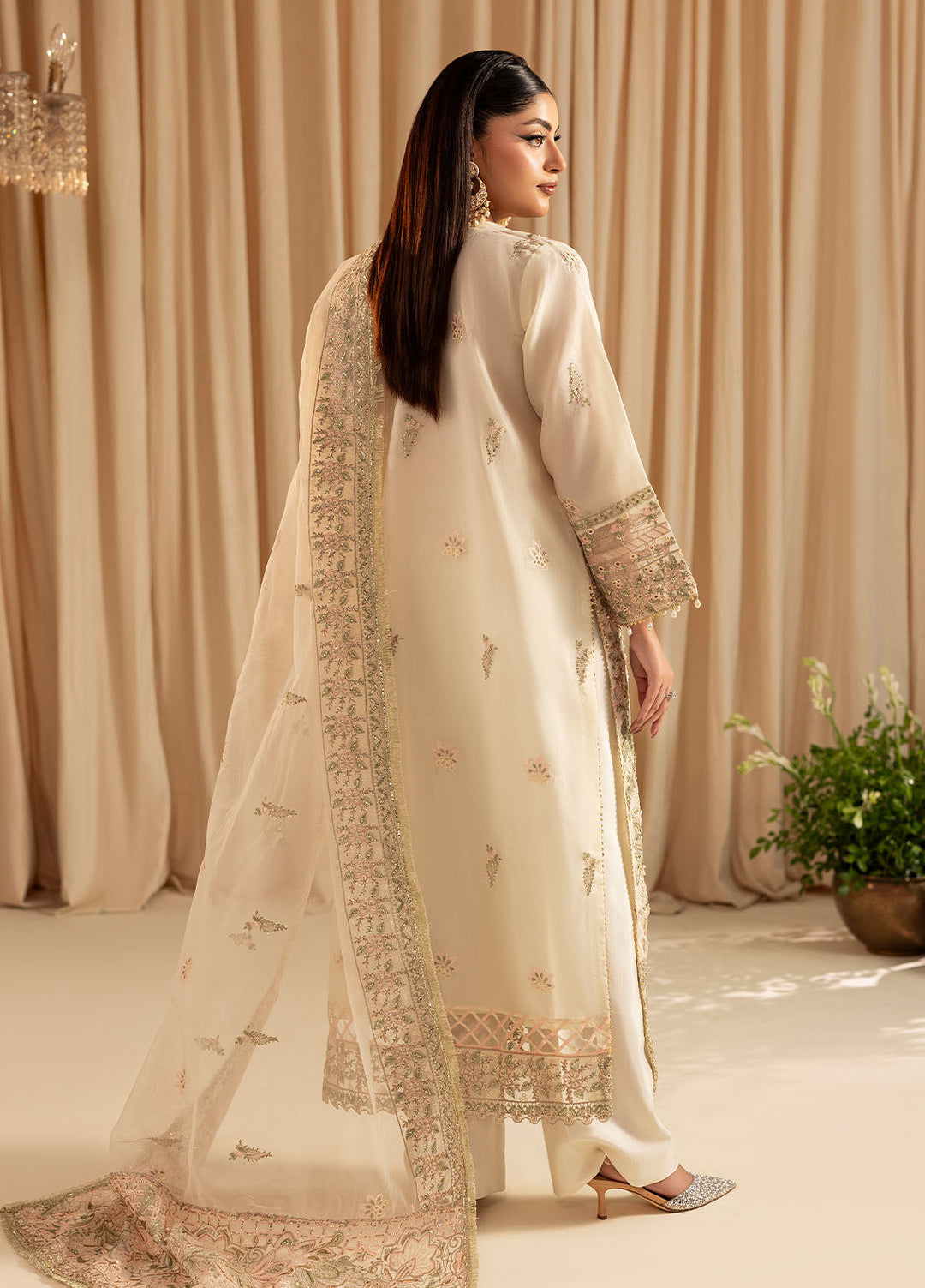 Diara Couture Pret Embroidered Organza 3 Pieces Carisse