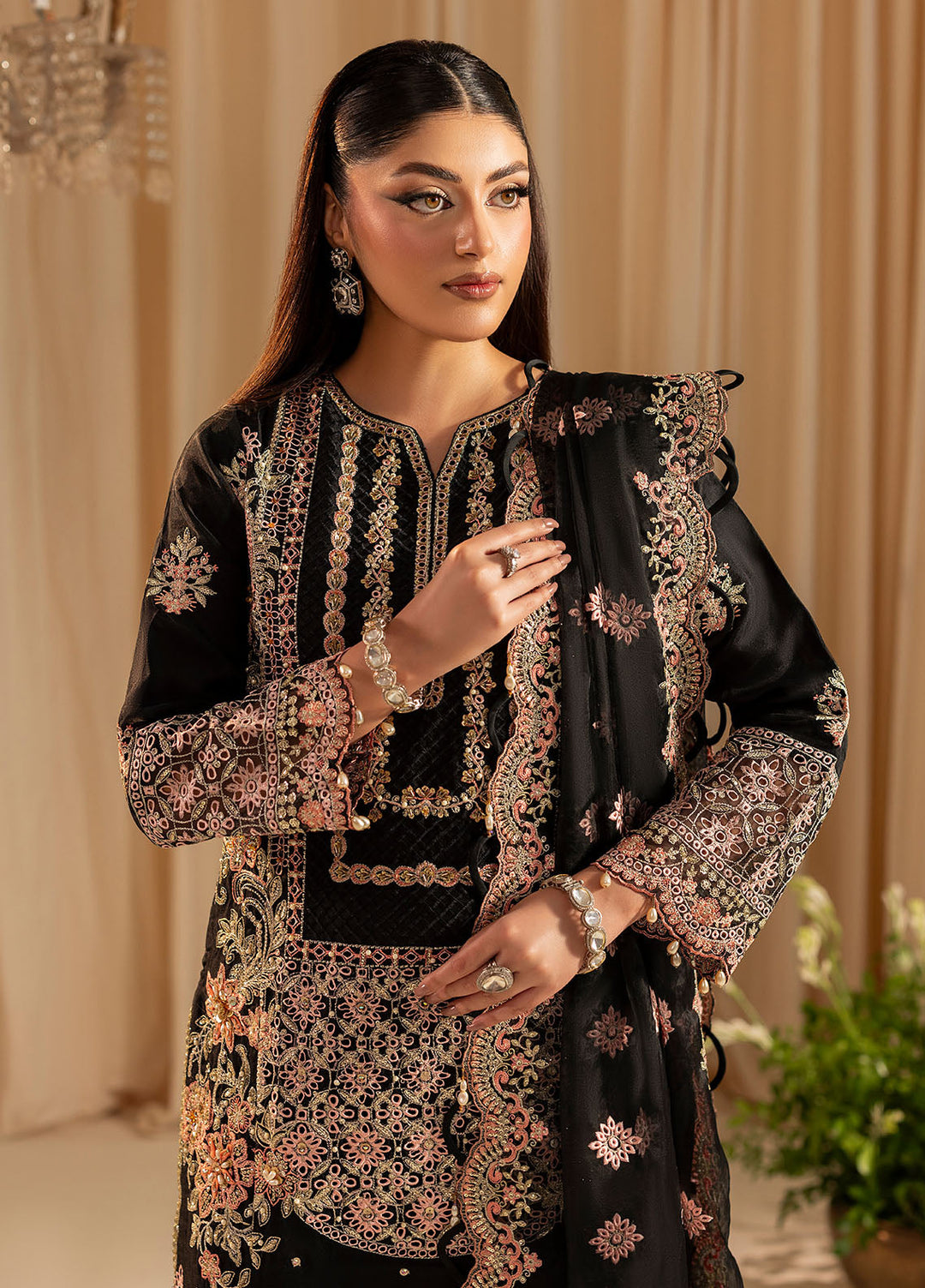 Diara Couture Pret Embroidered Organza 3 Pieces Svara