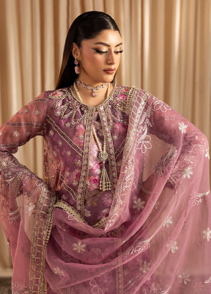 Diara Couture Pret Embroidered Organza 4 Pieces Kesari