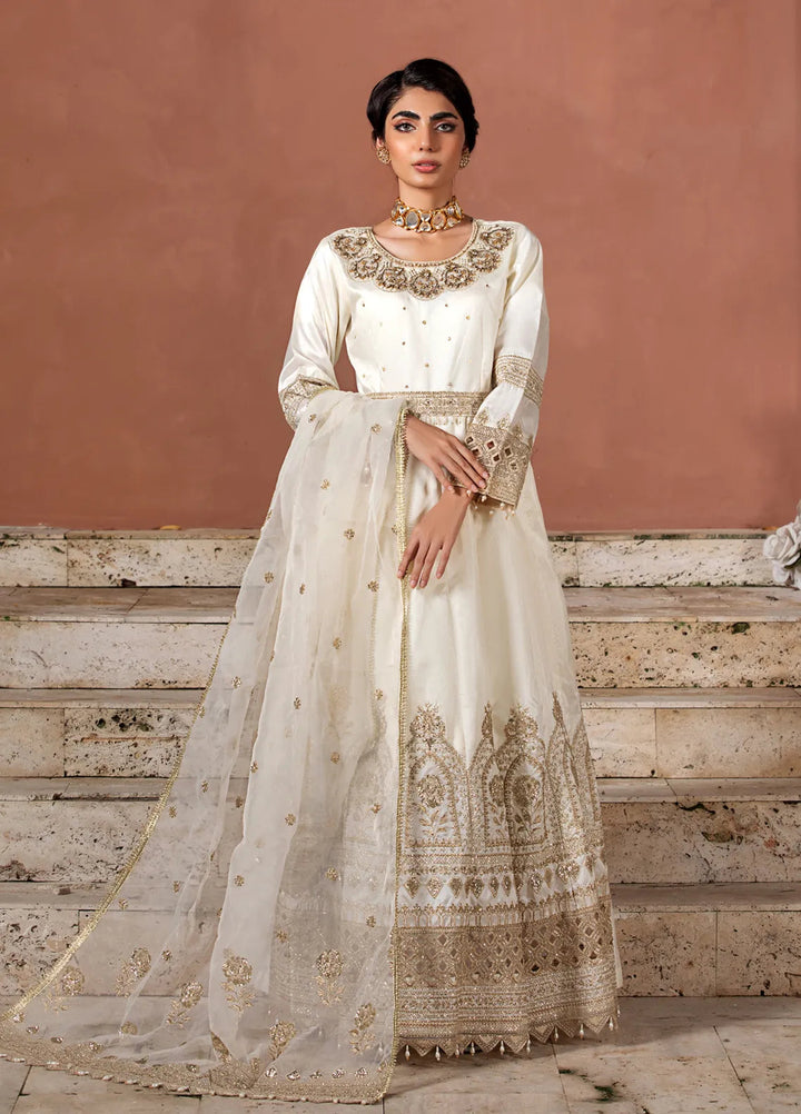 Diara Couture Pret Embroidered Raw Silk 3 Piece Suit Kehkashan - Us-596
