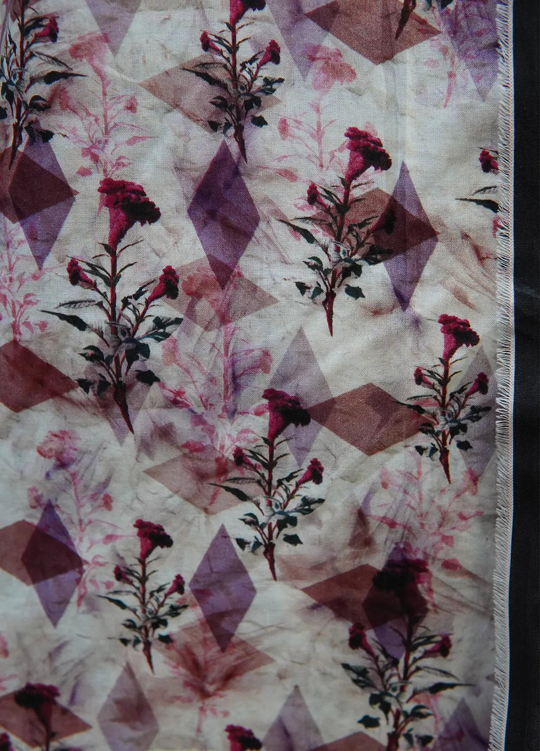 Digital Print By Bin Saeed Printed Lawn Suit Unstitched 3 Piece BN24F Purple - Summer Collection
