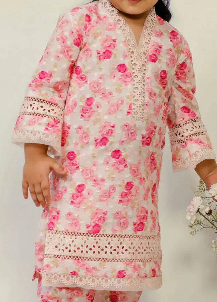Dilara By Grandeur Pret Embroidered Silk 3 Piece Suit Blus Blossom Kid