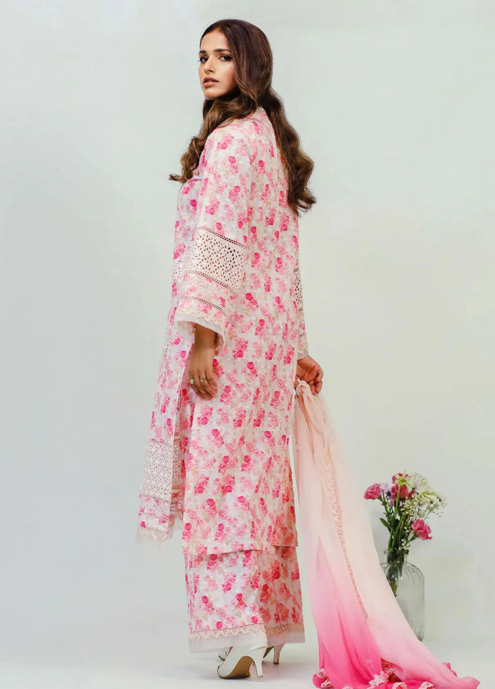 Dilara By Grandeur Pret Printed Lawn Kurti Blush Blossom