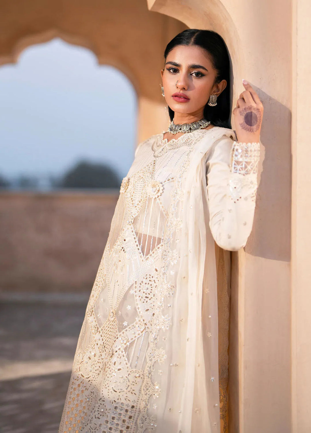 Dilbaro By Bin Ilyas Embroidered Lawn Suits Unstitched 3 Piece BI24D 401A - Festive Collection