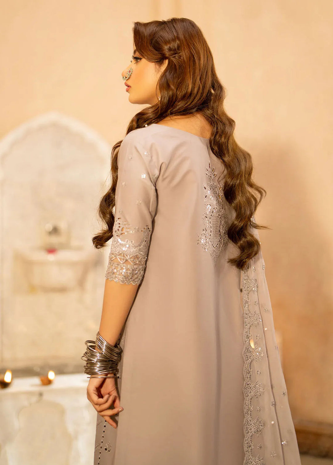 Dilbaro By Bin Ilyas Embroidered Lawn Suits Unstitched 3 Piece BI24D 401B - Festive Collection