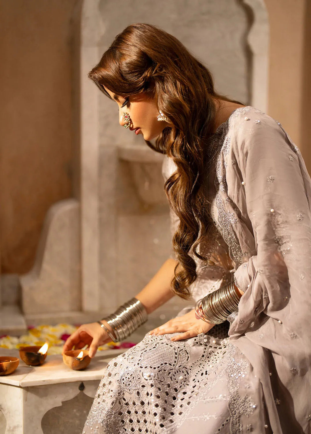 Dilbaro By Bin Ilyas Embroidered Lawn Suits Unstitched 3 Piece BI24D 401B - Festive Collection