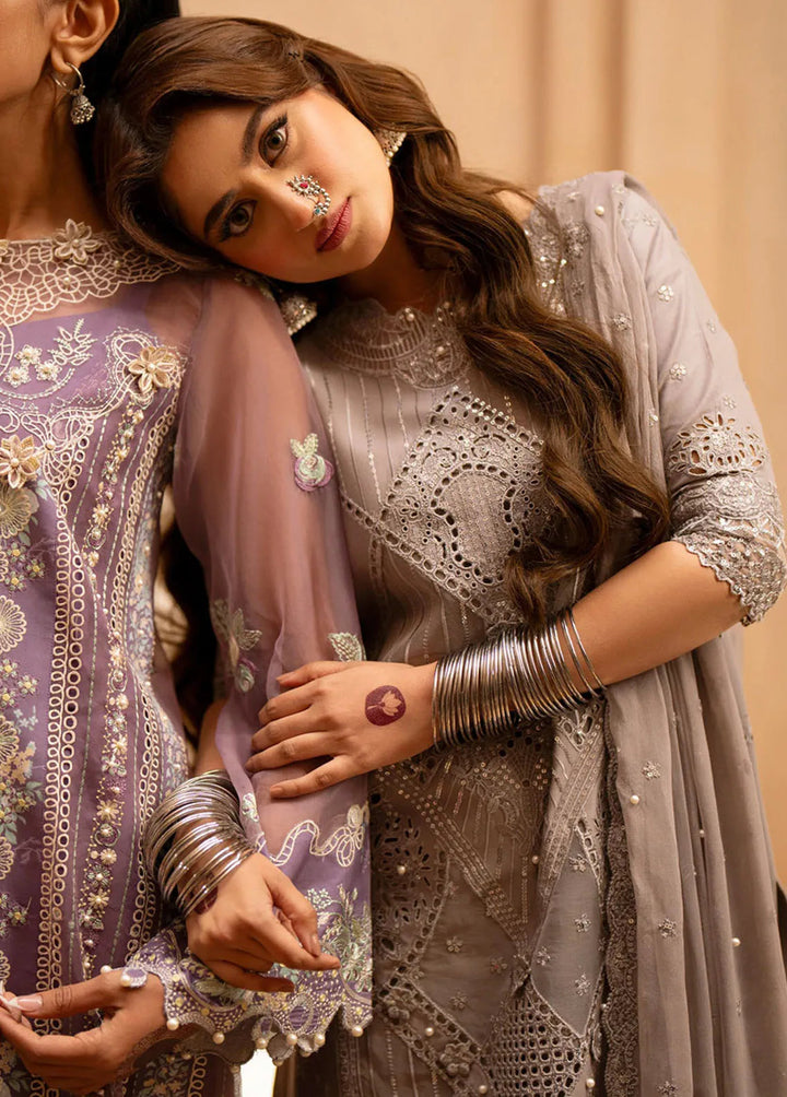 Dilbaro By Bin Ilyas Embroidered Lawn Suits Unstitched 3 Piece BI24D 401B - Festive Collection