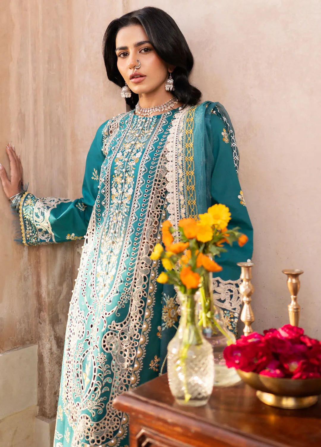 Dilbaro By Bin Ilyas Embroidered Lawn Suits Unstitched 3 Piece BI24D 404B - Festive Collection