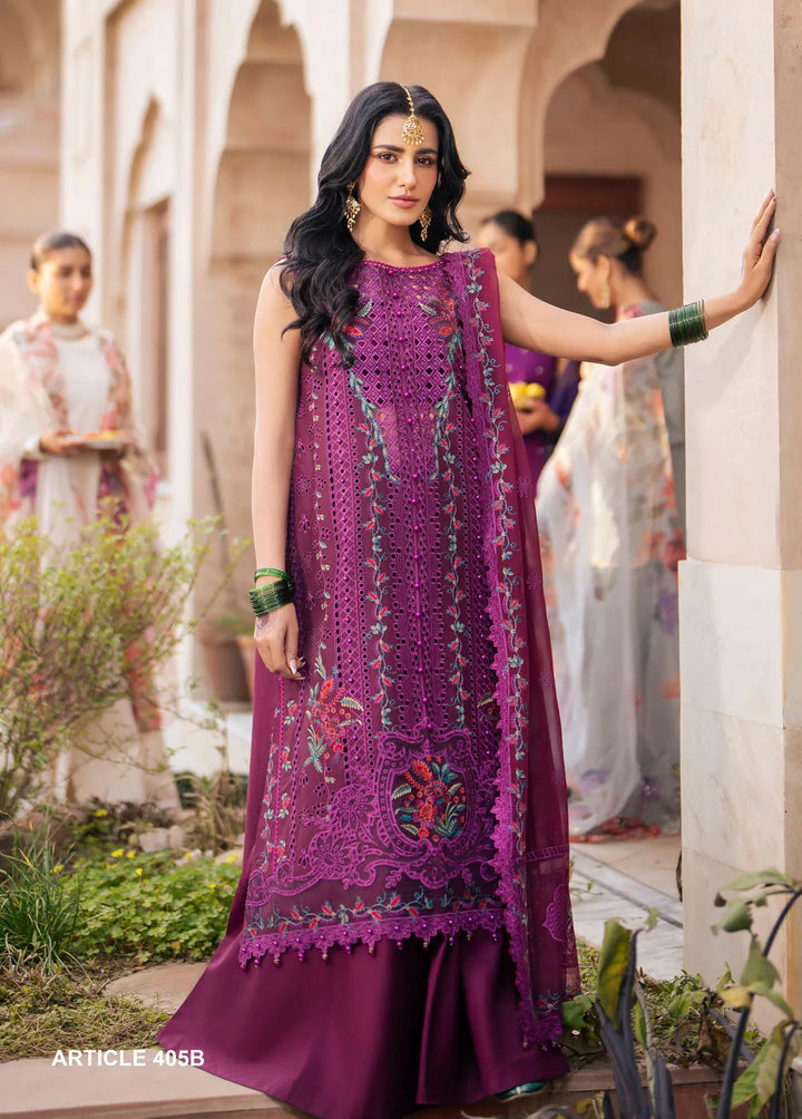 Dilbaro By Bin Ilyas Embroidered Lawn Suits Unstitched 3 Piece BI24D 405B - Festive Collection