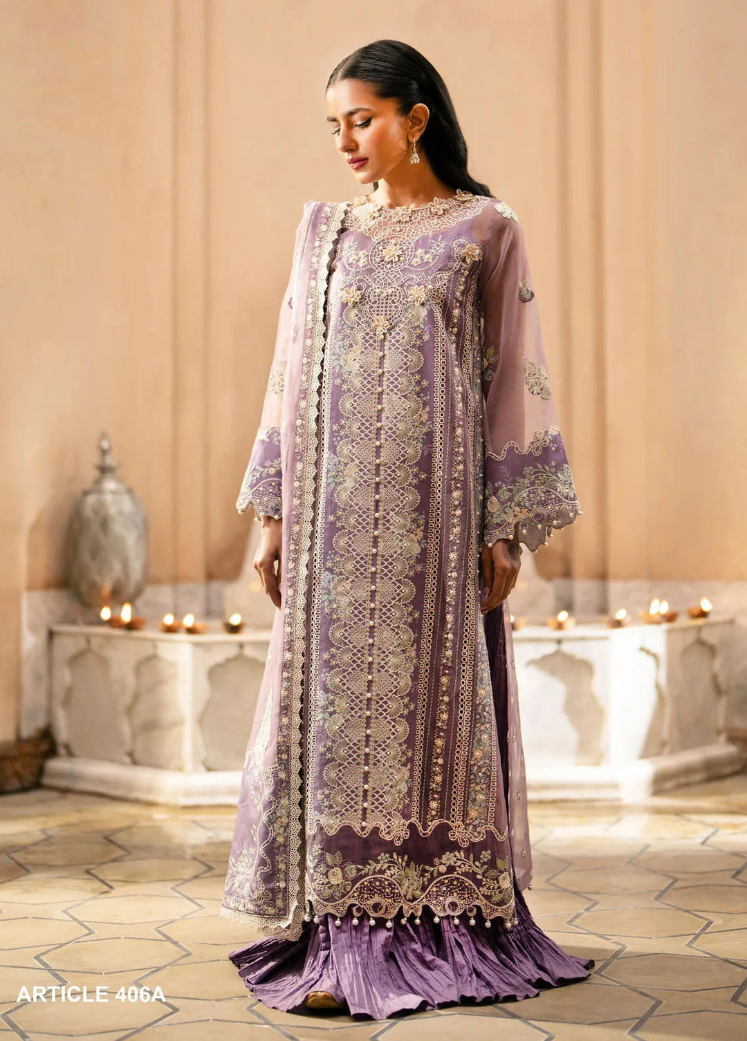 Dilbaro By Bin Ilyas Embroidered Lawn Suits Unstitched 3 Piece BI24D 406A - Festive Collection