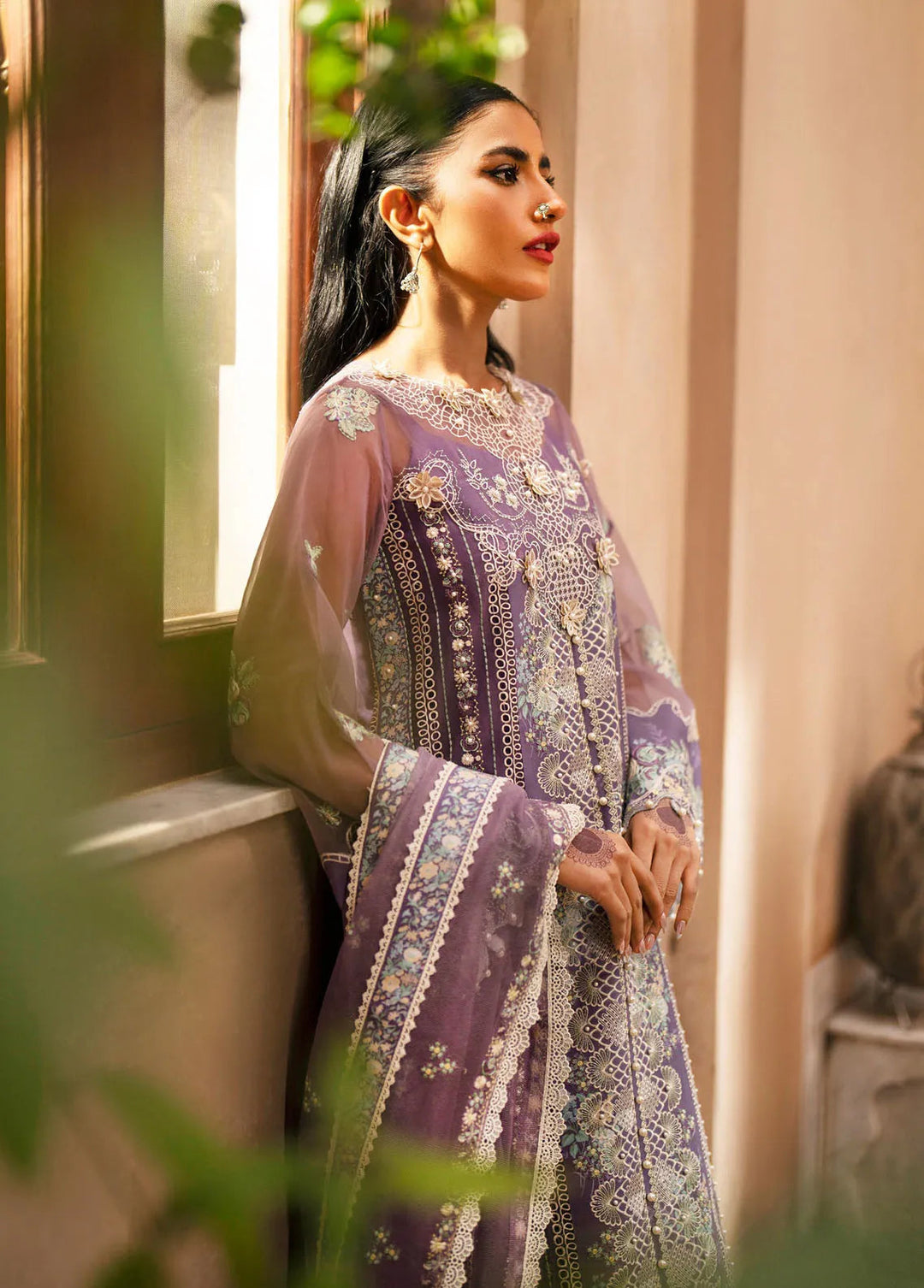 Dilbaro By Bin Ilyas Embroidered Lawn Suits Unstitched 3 Piece BI24D 406A - Festive Collection
