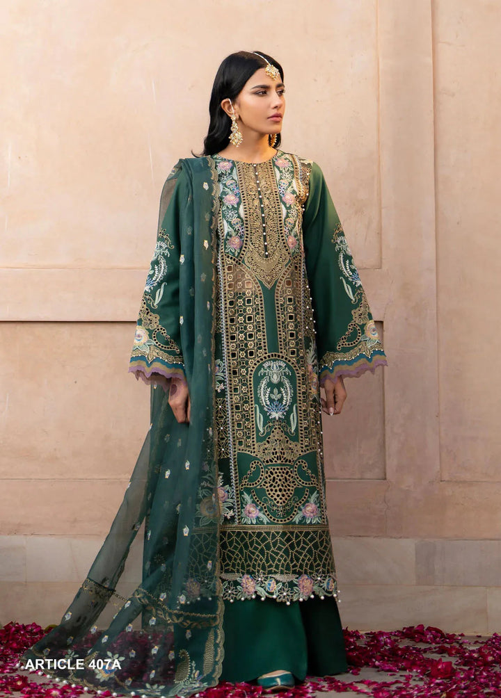 Dilbaro By Bin Ilyas Embroidered Lawn Suits Unstitched 3 Piece BI24D 407A - Festive Collection