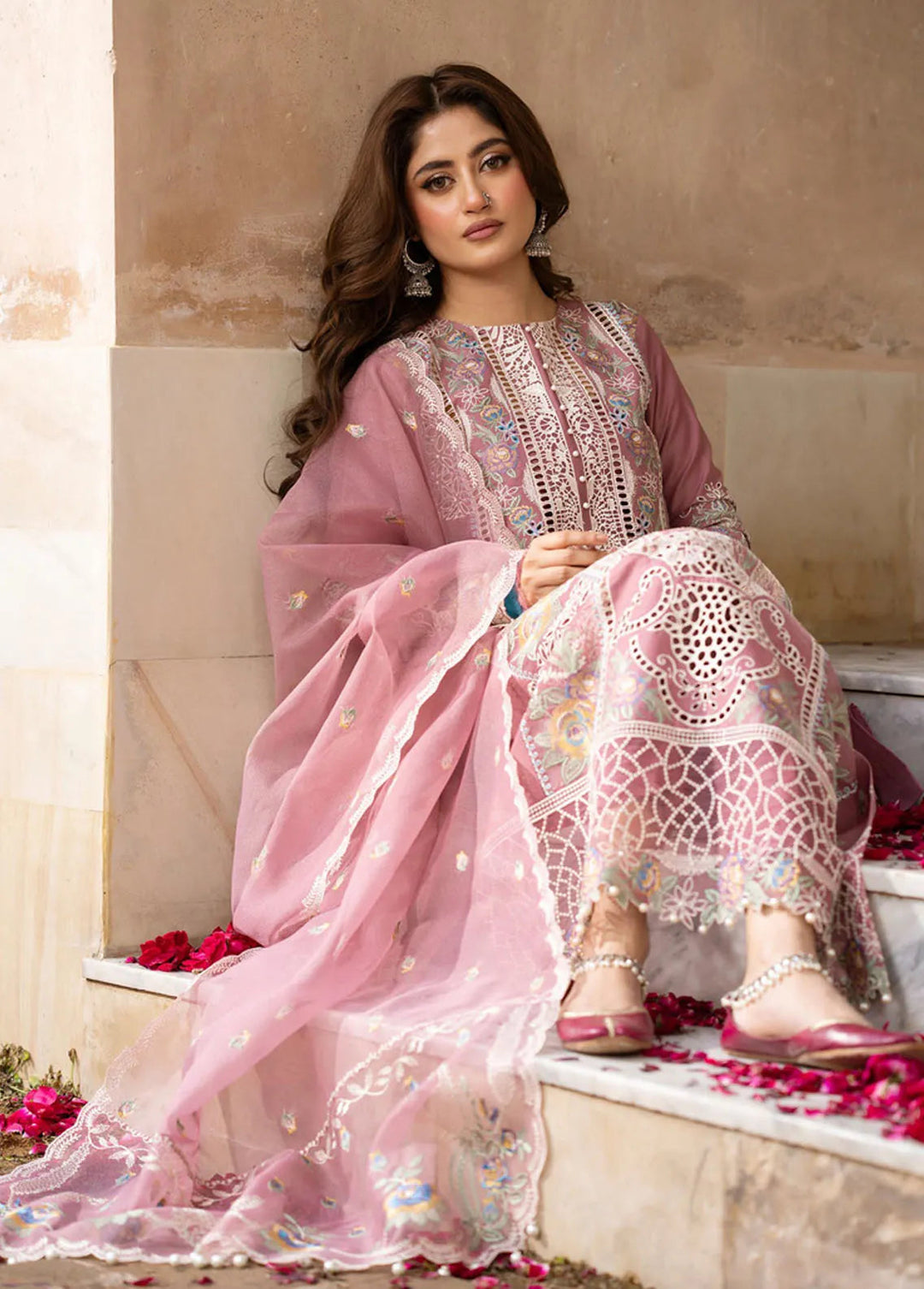 Dilbaro By Bin Ilyas Embroidered Lawn Suits Unstitched 3 Piece BI24D 407B - Festive Collection