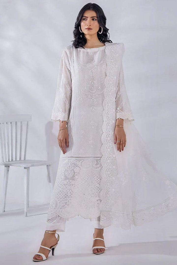 Malook By Shazia Ovais Pret Embroidered Khaadi Net 4 Piece Suit MLK23D Ada