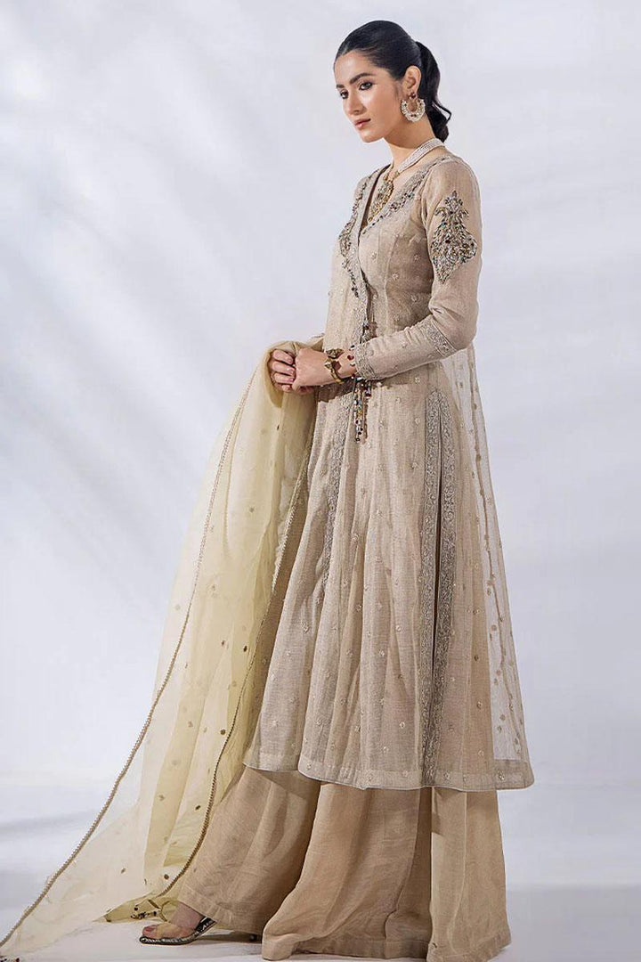 Malook By Shazia Ovais Pret Embroidered Net 4 Piece Suit MLK23D Anna