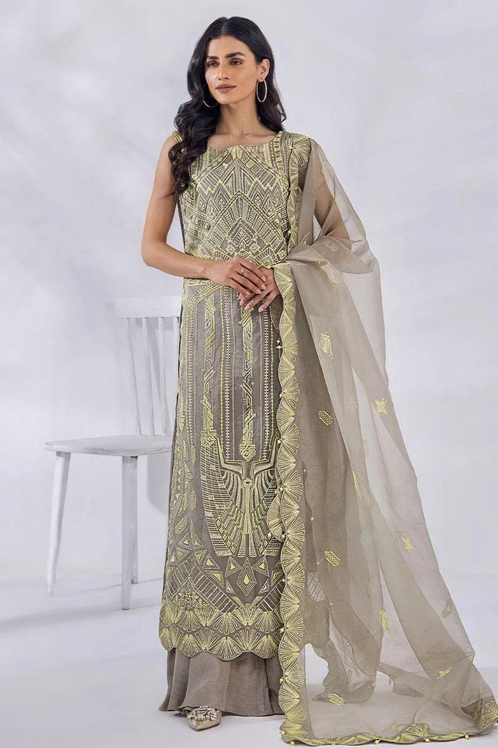 Malook By Shazia Ovais Pret Embroidered Organza 4 Piece Suit MLK23D Eliza