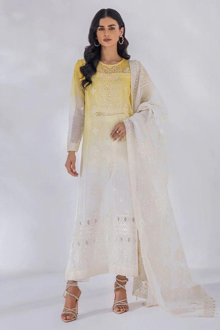 Malook By Shazia Ovais Pret Embroidered Net 4 Piece Suit MLK23D Liana