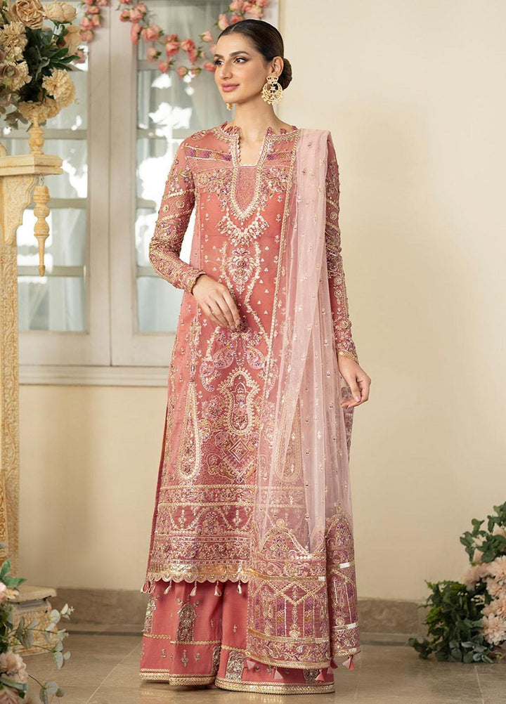 Dilnaaz By Qalamkar Embroidered Organza Suits Unstitched 4 Piece QLM23DZ DN-5 Samara - Wedding Collection