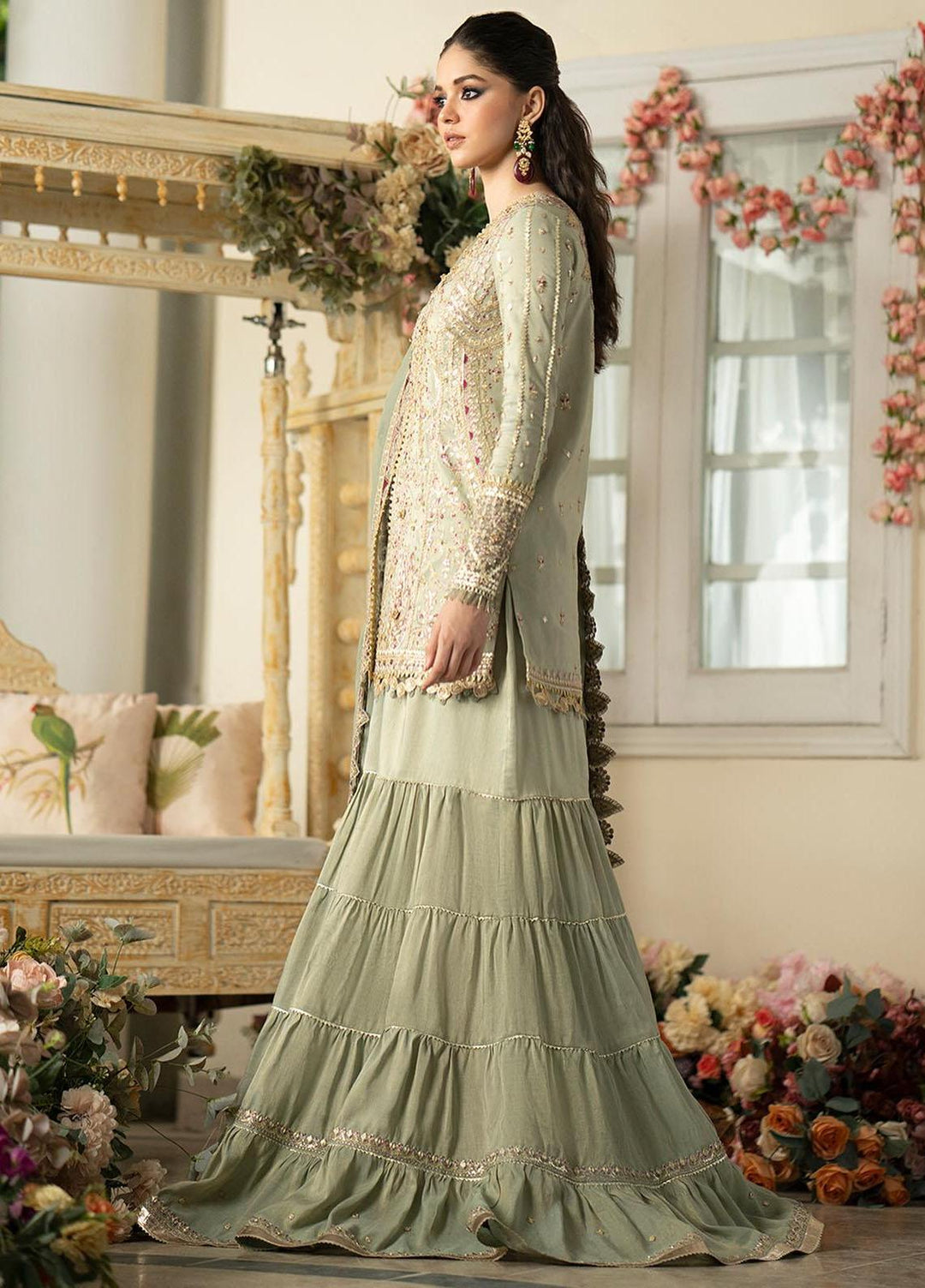 Dilnaaz By Qalamkar Embroidered Missouri Suits Unstitched 3 Piece QLM23DZ DN-6 Fariza - Wedding Collection