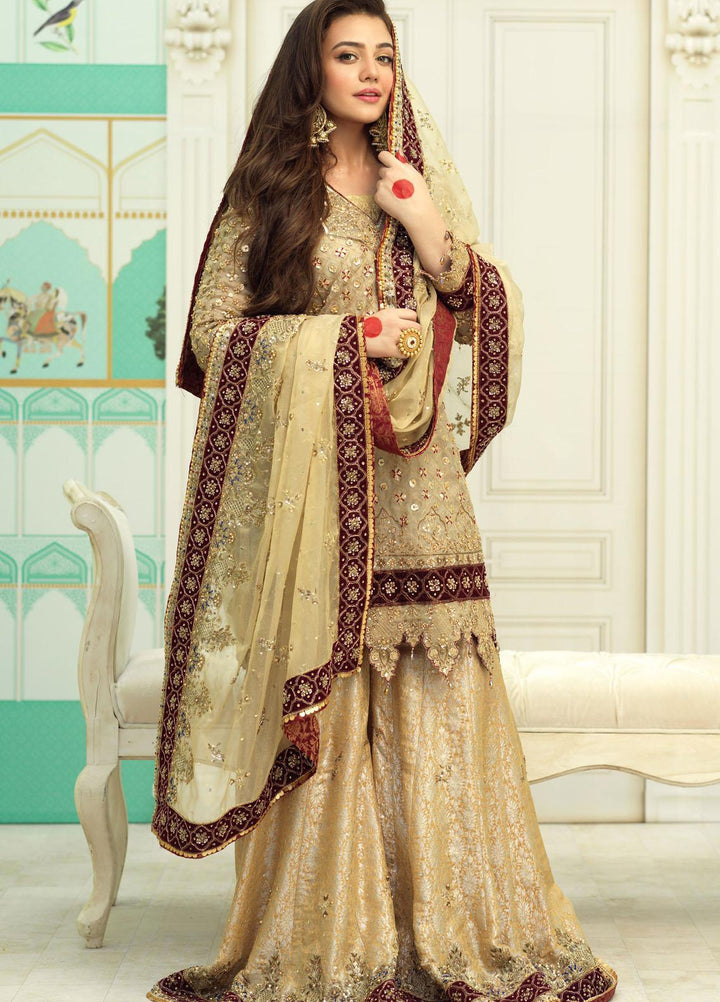 Zaaviay Luxury Pret Embroidered Net 3 Piece Dress GULNAAZ