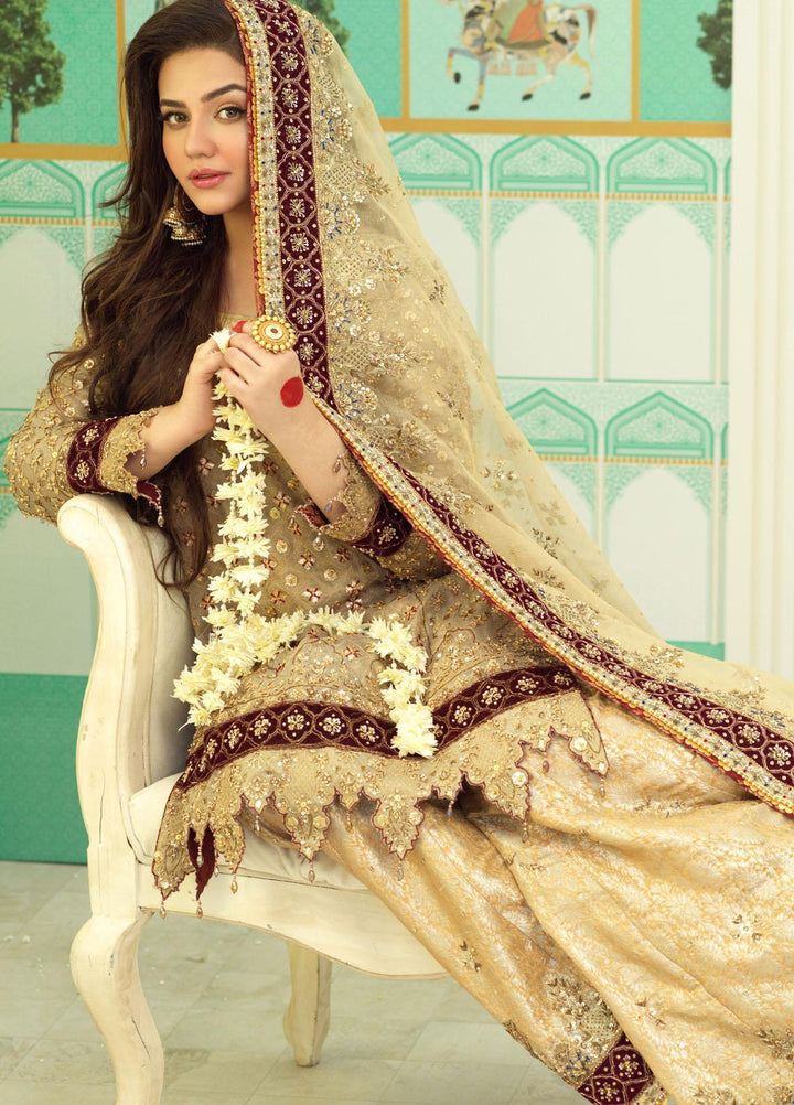 Zaaviay Luxury Pret Embroidered Net 3 Piece Dress GULNAAZ