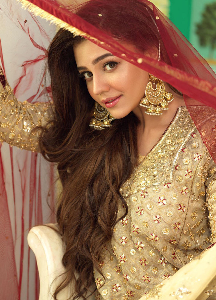 Zaaviay Luxury Pret Embroidered Net 3 Piece Dress GULNAAZ