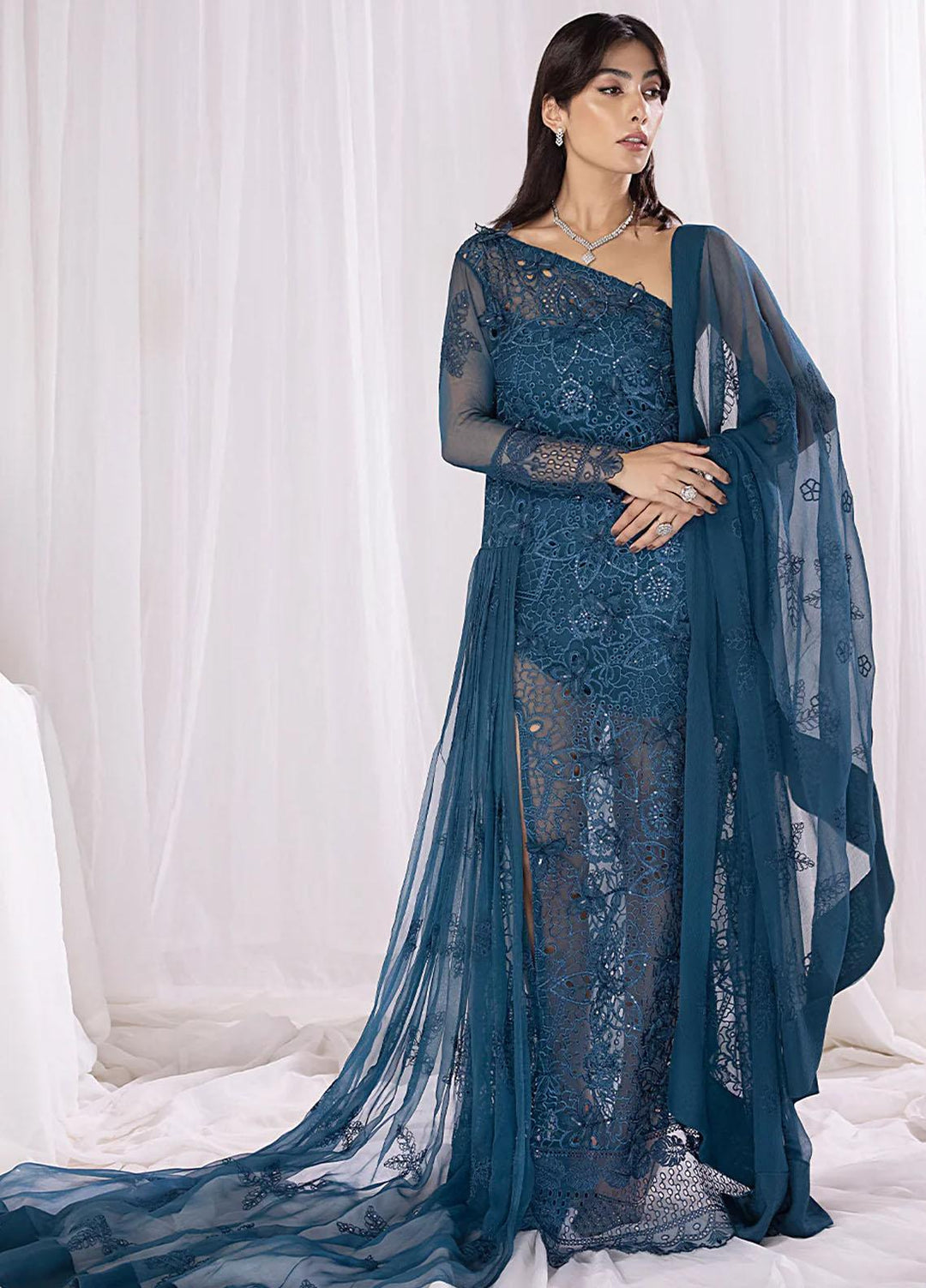 Diva By Izel Embroidered Chiffon Suits Unstitched 4 Piece IZL23DV Elena - Luxury Collection