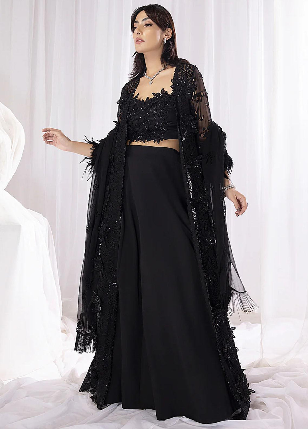 Diva By Izel Embroidered Chiffon Suits Unstitched 4 Piece IZL23DV Ziba - Luxury Collection