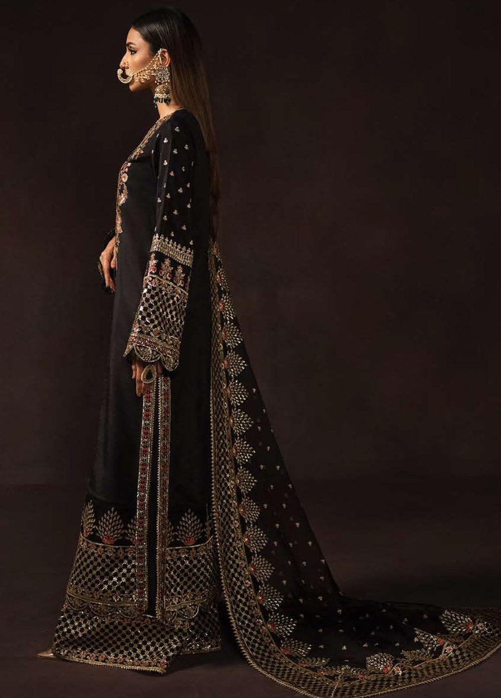 Divani By Afrozeh Embroidered Raw Silk Suits Unstitched 3 Piece AF22D 002 Raya - Luxury Collection