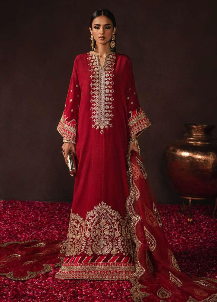 Divani By Afrozeh Embroidered Raw Silk Suits Unstitched 3 Piece AF22D 007 Mushk - Luxury Collection