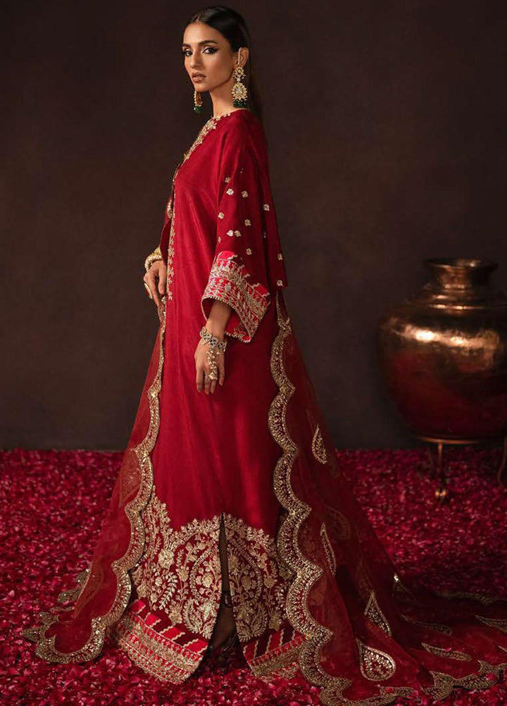 Divani By Afrozeh Embroidered Raw Silk Suits Unstitched 3 Piece AF22D 007 Mushk - Luxury Collection