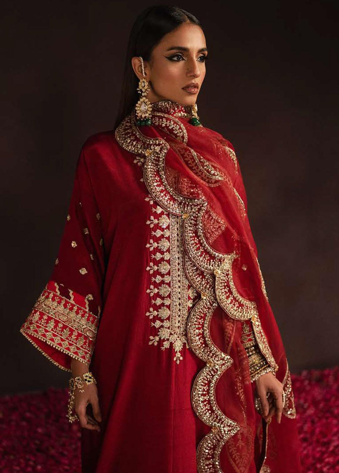 Divani By Afrozeh Embroidered Raw Silk Suits Unstitched 3 Piece AF22D 007 Mushk - Luxury Collection