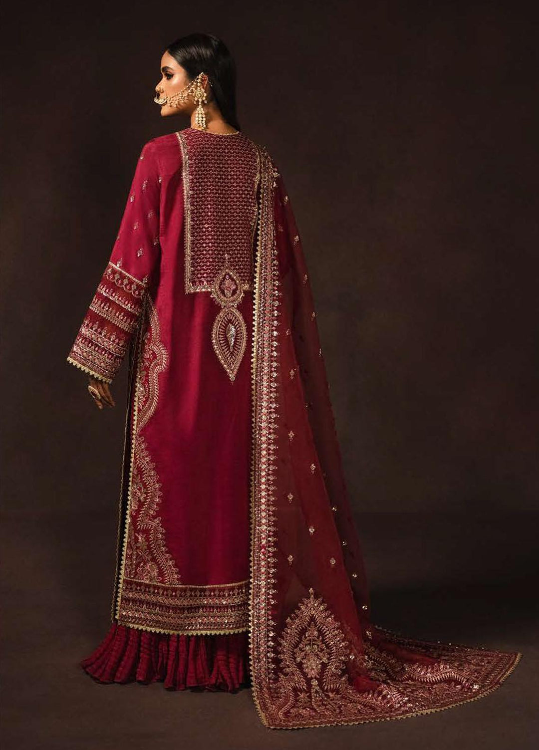 Divani By Afrozeh Embroidered Raw Silk Suits Unstitched 3 Piece AF22D 009 Roshan - Luxury Collection