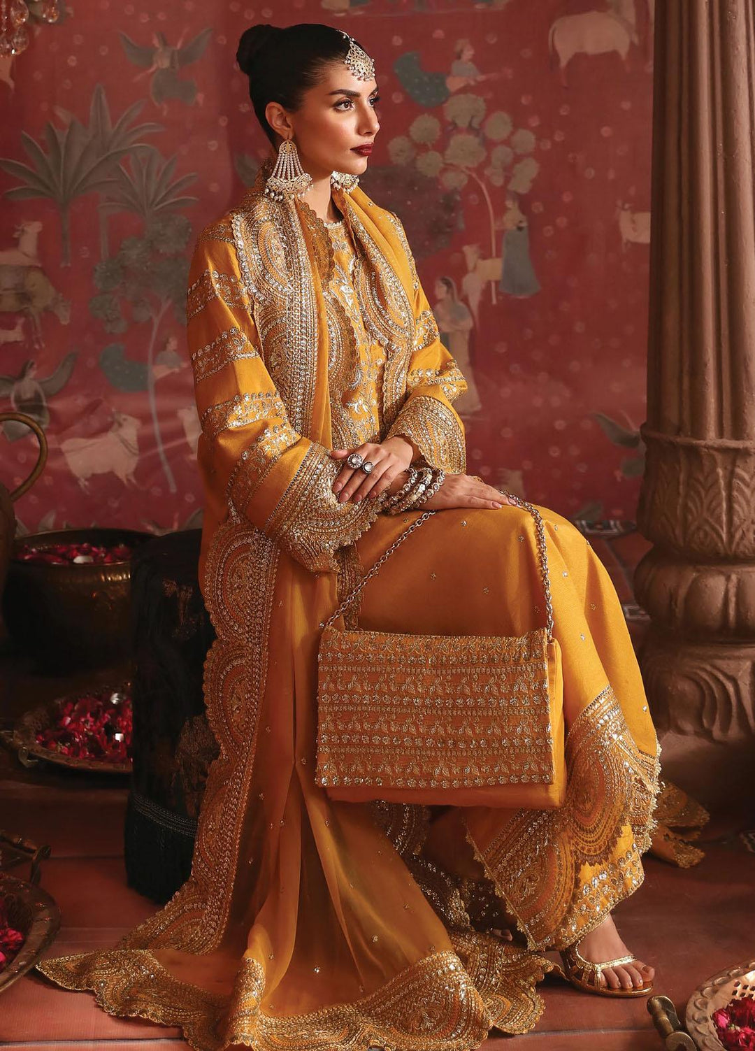 Divani By Afrozeh Embroidered  Suits Unstitched 3 Piece AF23DV AS-V2-02 Shama - Luxury Collection