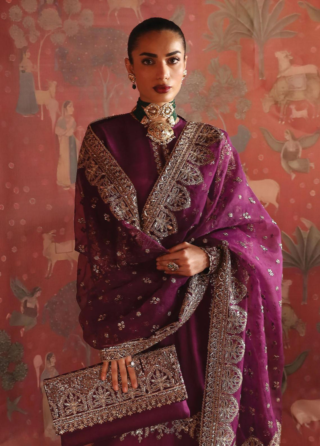 Divani By Afrozeh Embroidered  Suits Unstitched 3 Piece AF23DV AS-V2-06 Khushbu - Luxury Collection
