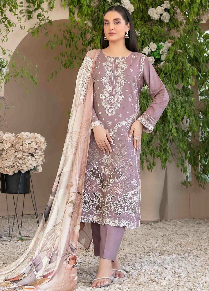 Dorsa by Tawakkal Fabrics Embroidered Slub Suit Unstitched 3 Piece TWF24D D-3715 - Winter Collection